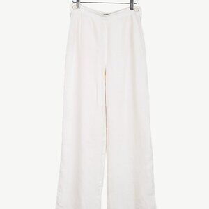 Hermes Vintage White Linen Sailor-Inspired Pant